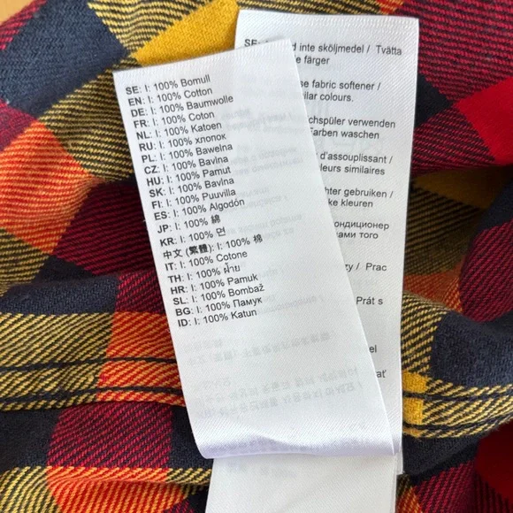 Fjallraven Red, Yellow & Black Plaid Button-Down Shirt - Picture 7 of 9